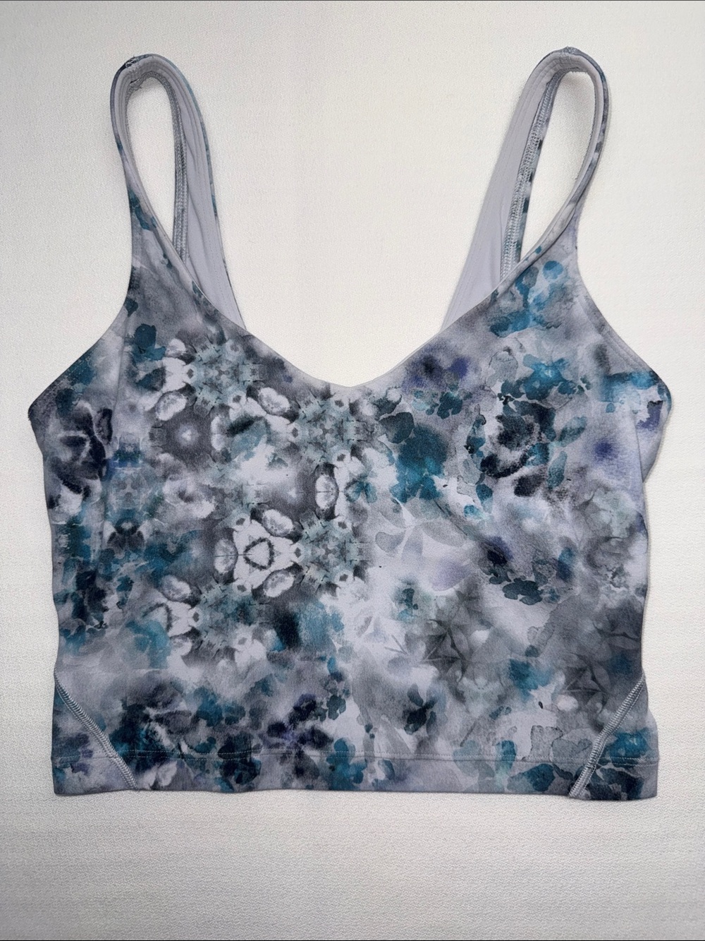 lululemon athletica Align Crop Top Teal, Blue & Gray Floral